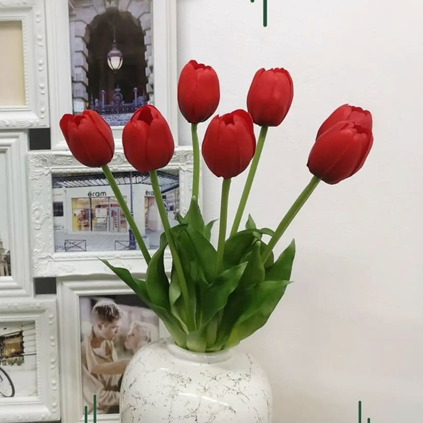 Искусственные цветы в Бузулуке | Цветы искусственные «Тюльпаны», красные, букет