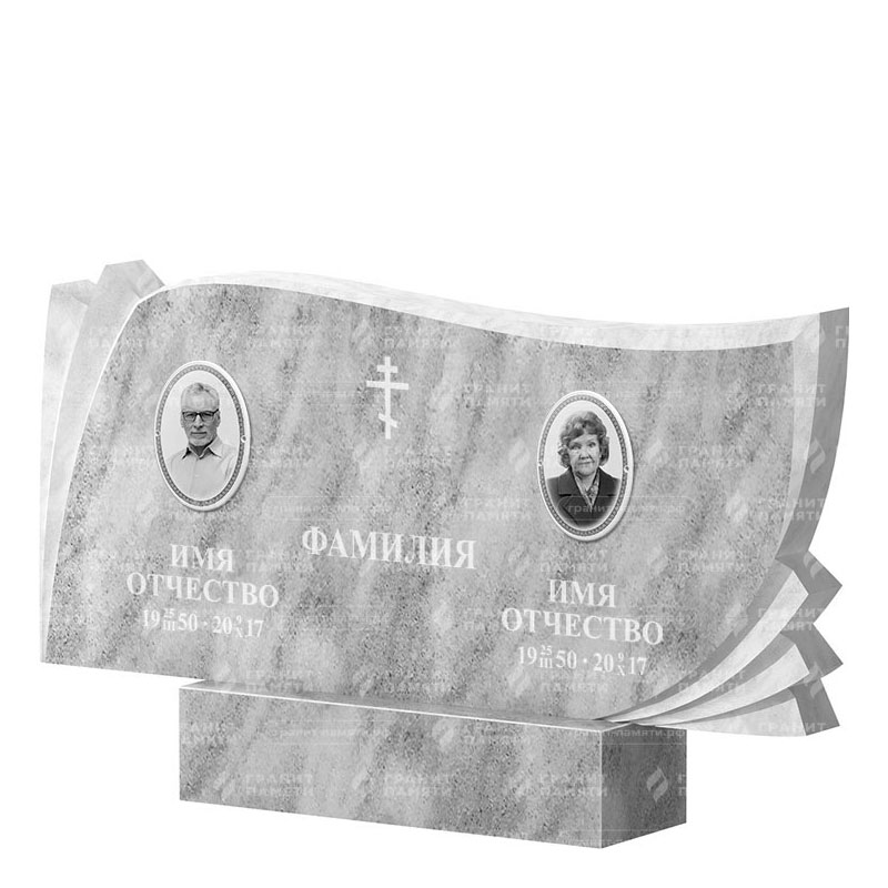 Памятники из мрамора в&nbsp;Бузулуке | Двойной мраморный памятник ФМ-265