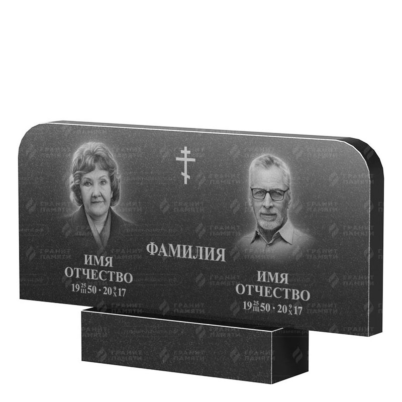 Памятники из гранита двойные в&nbsp;Бузулуке | Двойной гранитный памятник ФГ-254