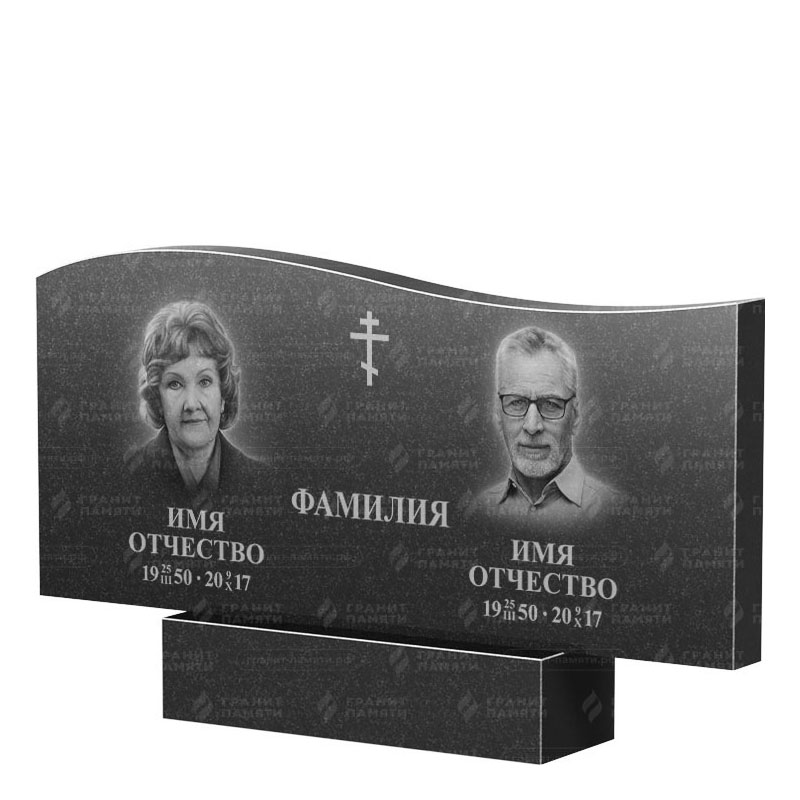 Памятники из гранита двойные в&nbsp;Бузулуке | Двойной гранитный памятник ФГ-255