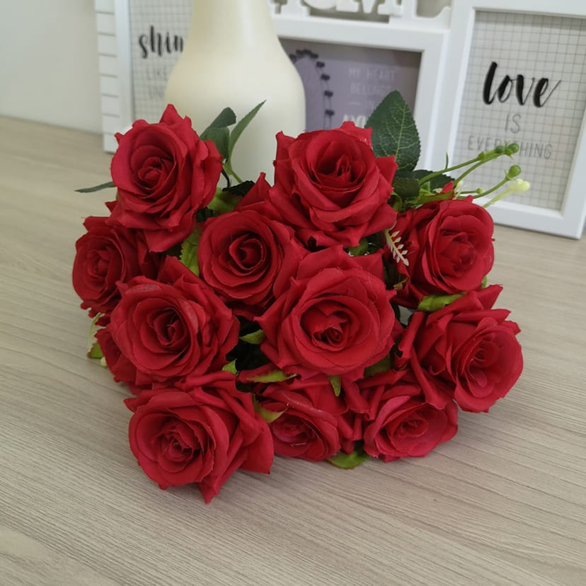 Искусственные цветы в Бузулуке | Цветы искусственные «Розы острые», красные, букет