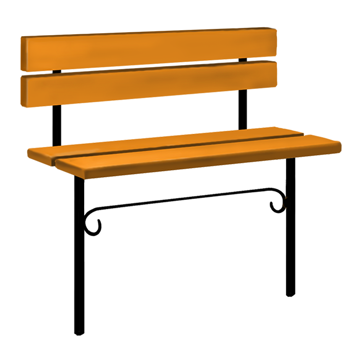 Металлические оградки, столы, скамейки в&nbsp;Бузулуке | Скамейка №4 со спинкой