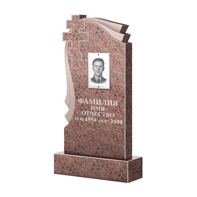 Гранитные памятники в&nbsp;Бузулуке | Памятник из гранита Розалия Pink ФГЦ-081