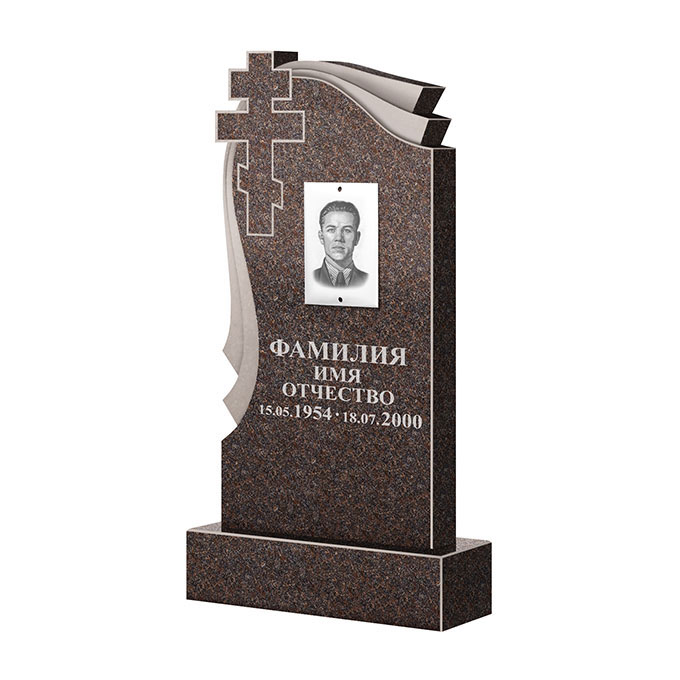Гранитные памятники в&nbsp;Бузулуке | Памятник из гранита Карел Brown ФГЦ-081