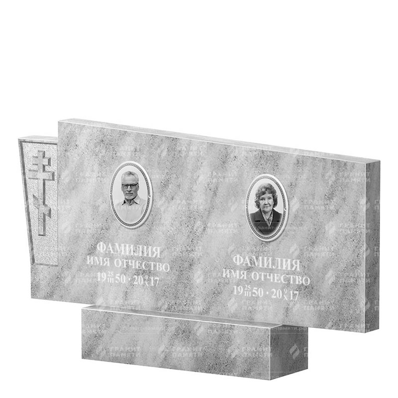 Памятники из мрамора в&nbsp;Бузулуке | Двойной мраморный памятник ФМ-137