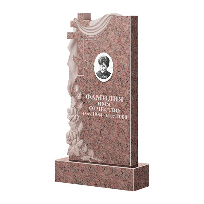 Гранитные памятники в&nbsp;Бузулуке | Памятник из гранита Розалия Pink ФГЦ-189