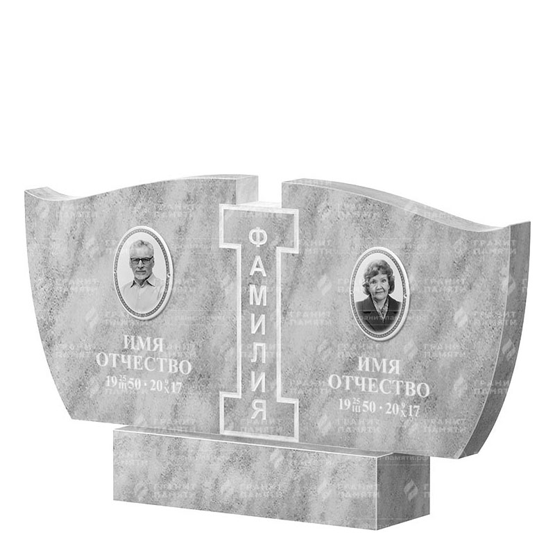 Памятники из мрамора в&nbsp;Бузулуке | Двойной мраморный памятник ФМ-138
