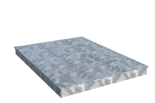 Площадки на могилу в&nbsp;Бузулуке | Площадка с вертикальной (15 см) мраморной облицовкой