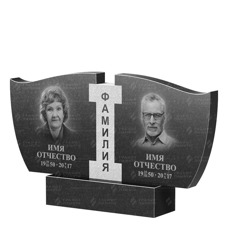 Памятники из гранита двойные в&nbsp;Бузулуке | Двойной гранитный памятник ФГ-138