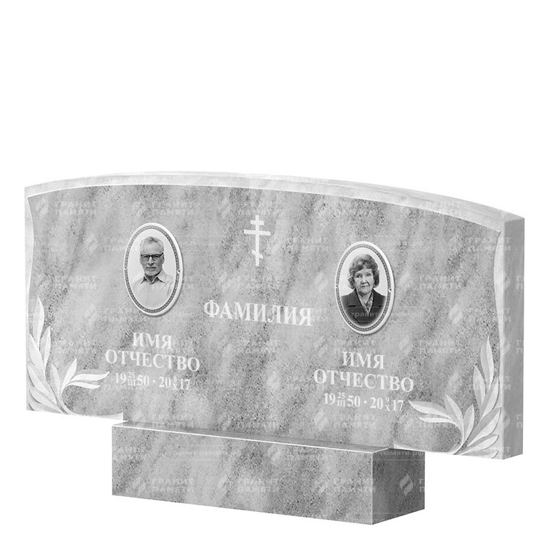 Памятники из мрамора в&nbsp;Бузулуке | Двойной мраморный памятник ФМ-135