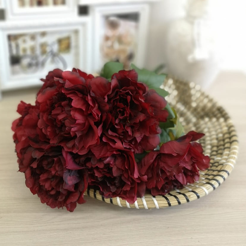 Искусственные цветы в Бузулуке | Цветы искусственные «Пионы», бордовые, букет