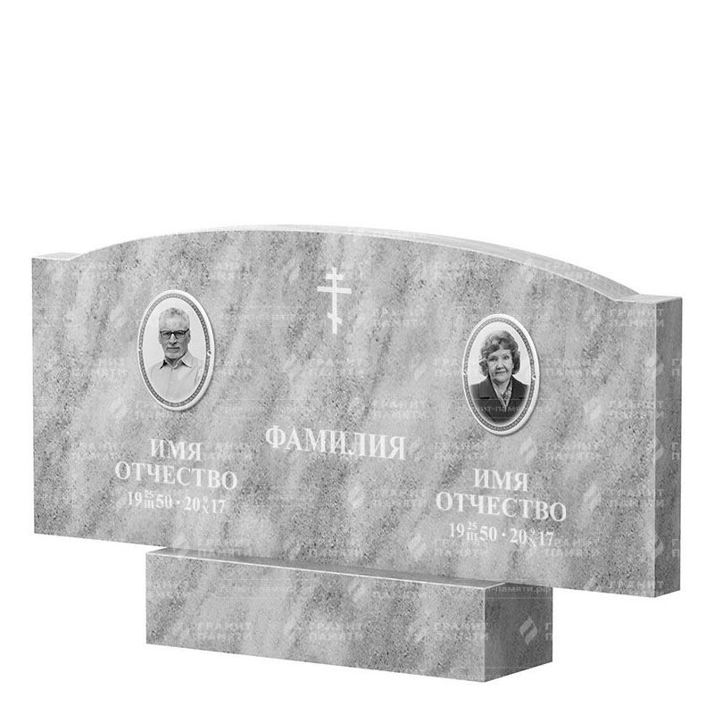 Памятники из мрамора в&nbsp;Бузулуке | Двойной мраморный памятник ФМ-257