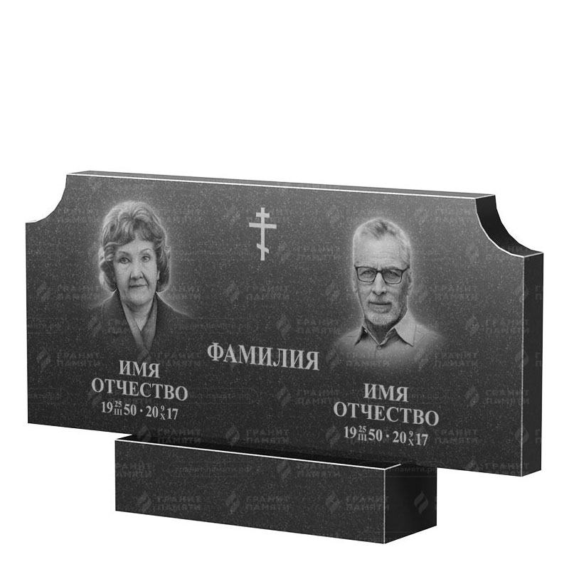 Памятники из гранита двойные в&nbsp;Бузулуке | Двойной гранитный памятник ФГ-253