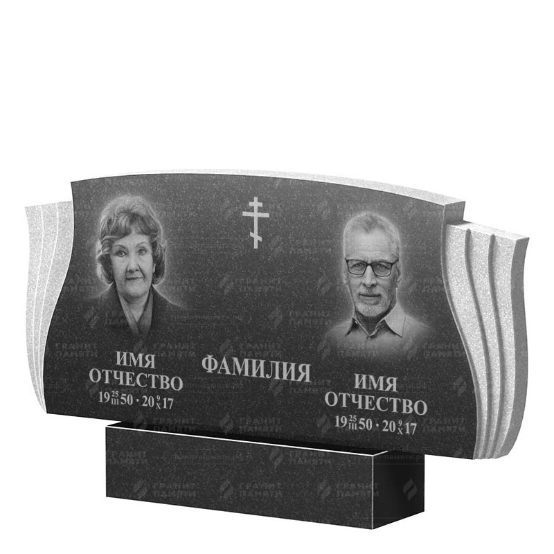 Гранитные памятники в&nbsp;Бузулуке | Двойной гранитный памятник ФГ-264