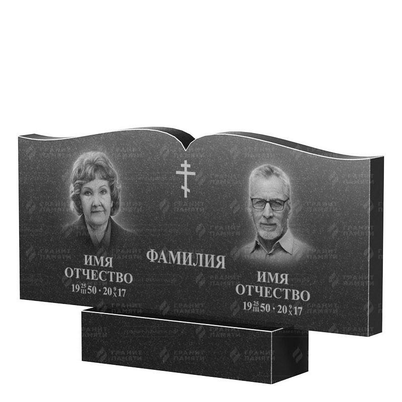 Гранитные памятники в&nbsp;Бузулуке | Двойной гранитный памятник ФГ-259