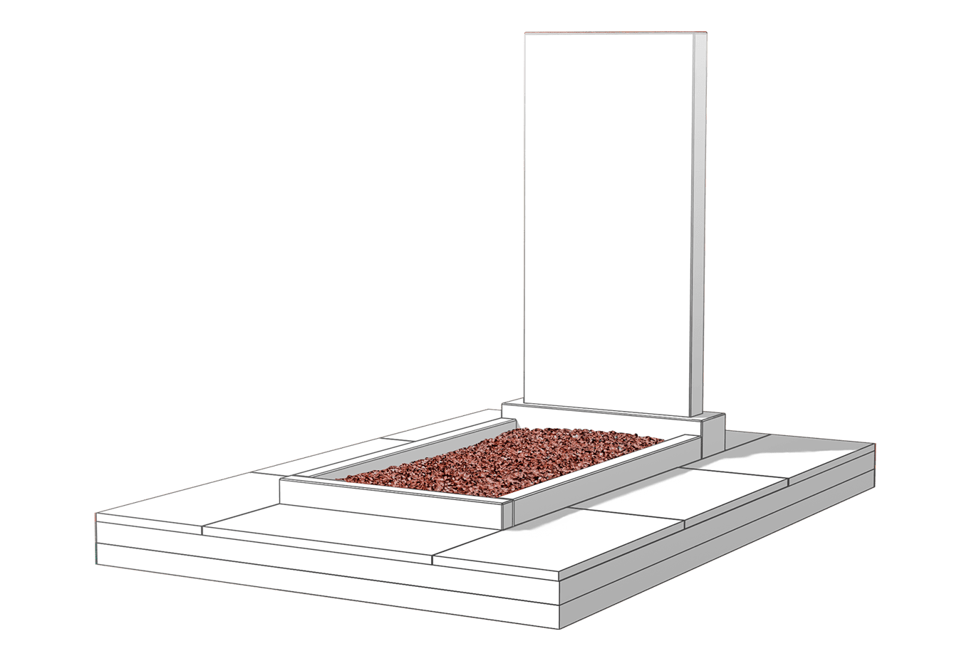 Засыпка цветника камушками в Бузулуке