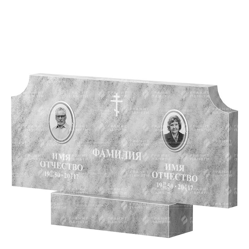 Памятники из мрамора в&nbsp;Бузулуке | Двойной мраморный памятник ФМ-253