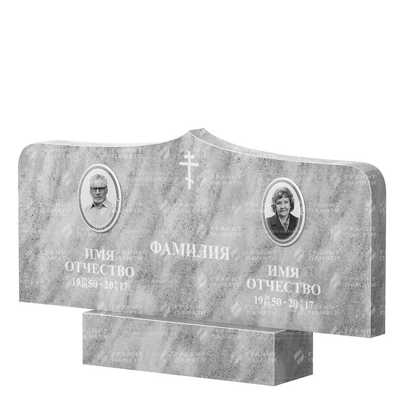 Памятники из мрамора в&nbsp;Бузулуке | Двойной мраморный памятник ФМ-260