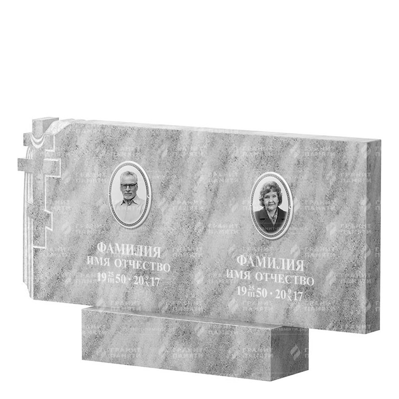 Памятники из мрамора в&nbsp;Бузулуке | Двойной мраморный памятник ФМ-139