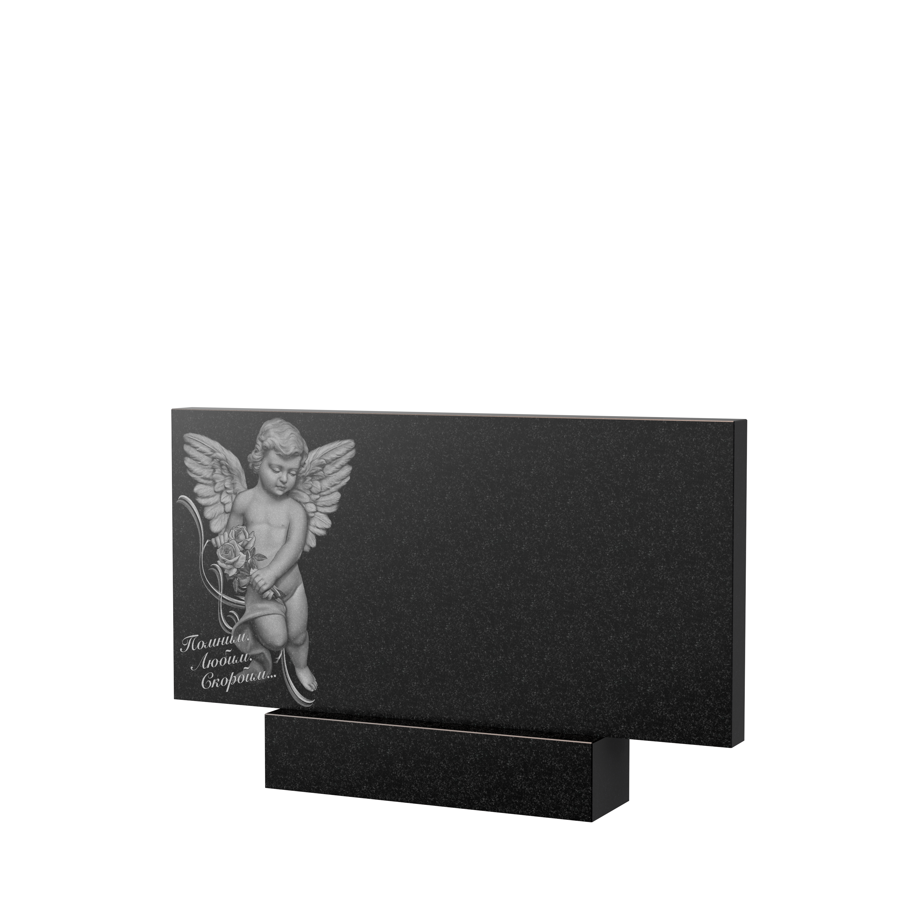 Художественное оформление памятника в&nbsp;Бузулуке | Художественное оформление на гранитную стелу, рисунок ГХО-008