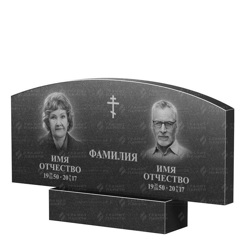 Памятники из гранита двойные в&nbsp;Бузулуке | Двойной гранитный памятник ФГ-256
