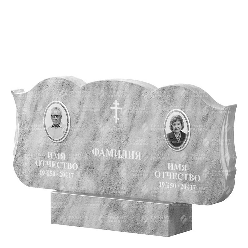 Памятники из мрамора в&nbsp;Бузулуке | Двойной мраморный памятник ФМ-261