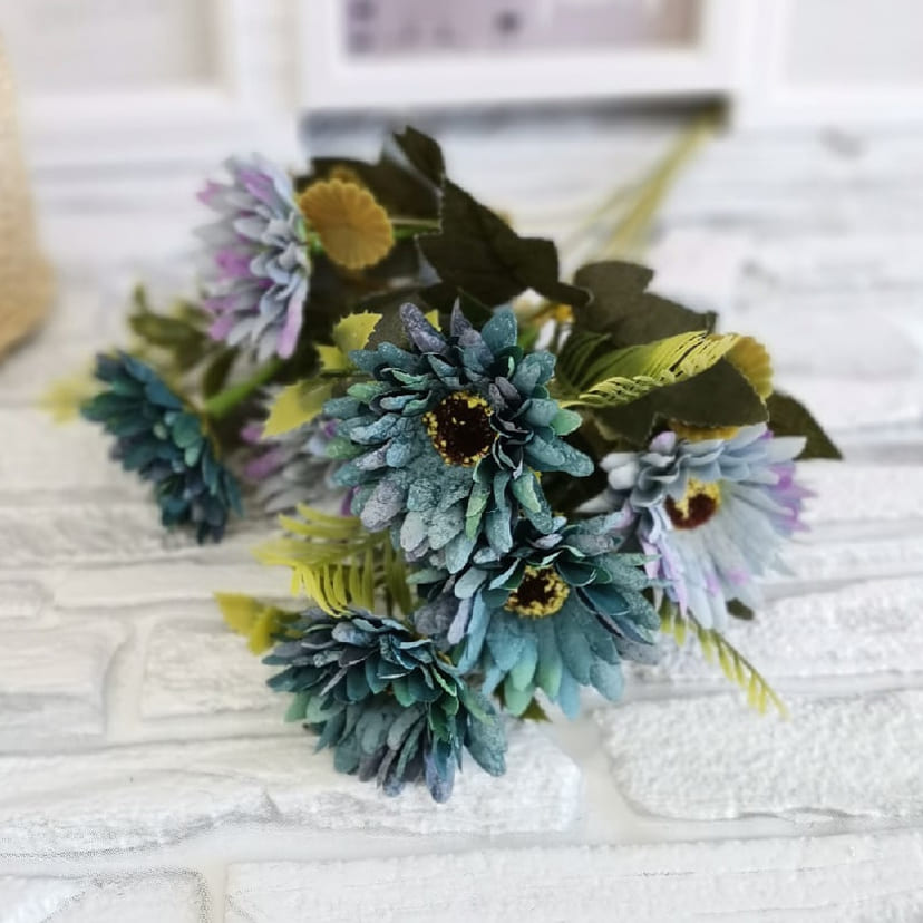 Искусственные цветы в Бузулуке | Цветы искусственные «Ромашки», фиолетово-голубые, букет