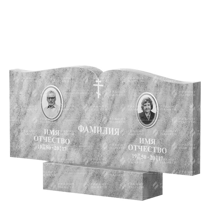 Памятники из мрамора в&nbsp;Бузулуке | Двойной мраморный памятник ФМ-259