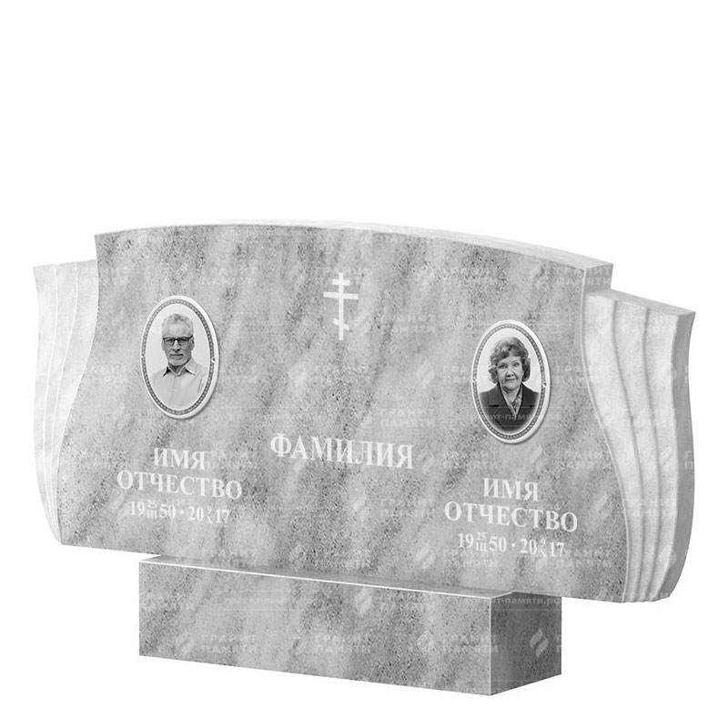 Памятники из мрамора в&nbsp;Бузулуке | Двойной мраморный памятник ФМ-264