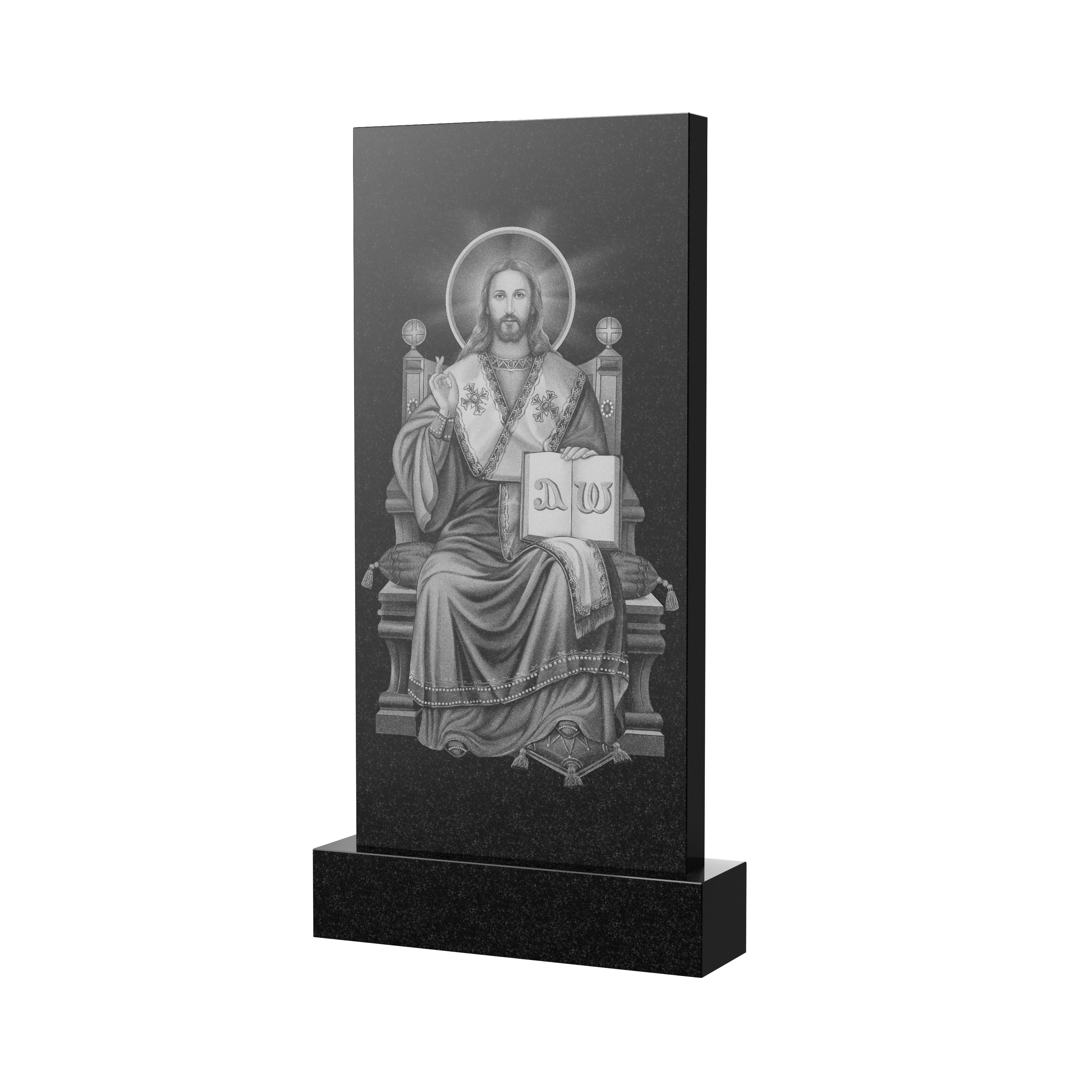 Оборотная сторона | Оформление оборотной стороны стелы с Христом Вседержителем, рисунок ОБ-035