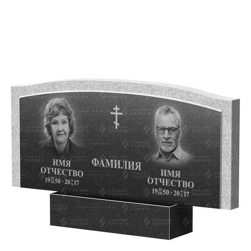 Памятники из гранита двойные в&nbsp;Бузулуке | Двойной гранитный памятник ФГ-131