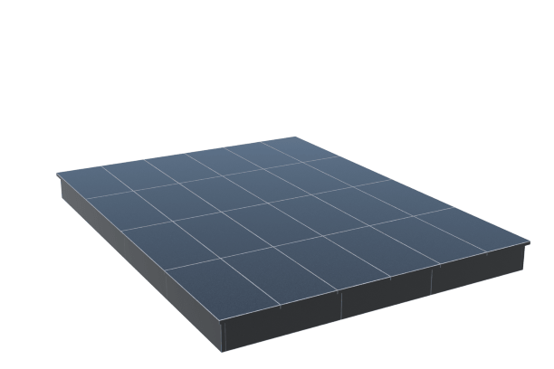 Площадки на могилу в&nbsp;Бузулуке | Площадка с вертикальной (15 см) облицовкой гранитом Габбро