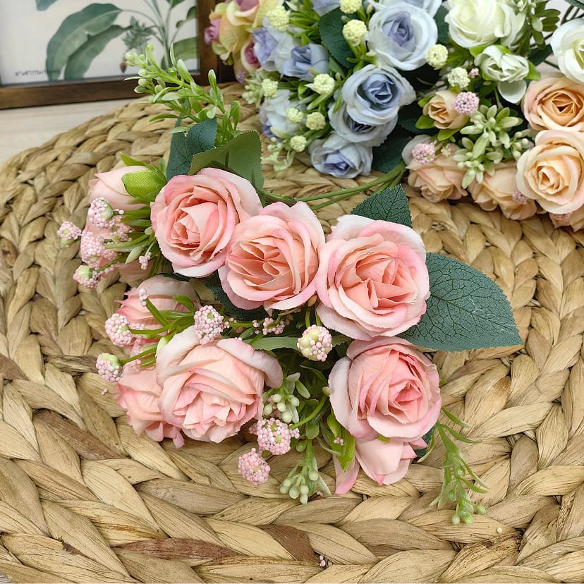 Искусственные цветы в Бузулуке | Цветы искусственные «Розы», нежно-розовые, букет