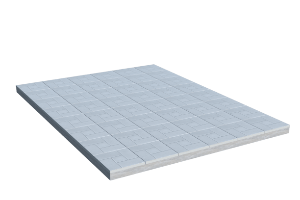 Площадки на могилу в&nbsp;Бузулуке | Площадка с тротуарной плиткой