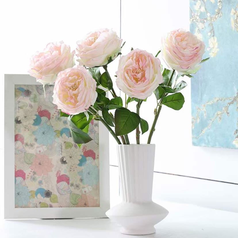 Искусственные цветы в Бузулуке | Цветок искусственный «Роза пионовидная», молочно-розовая, одиночный