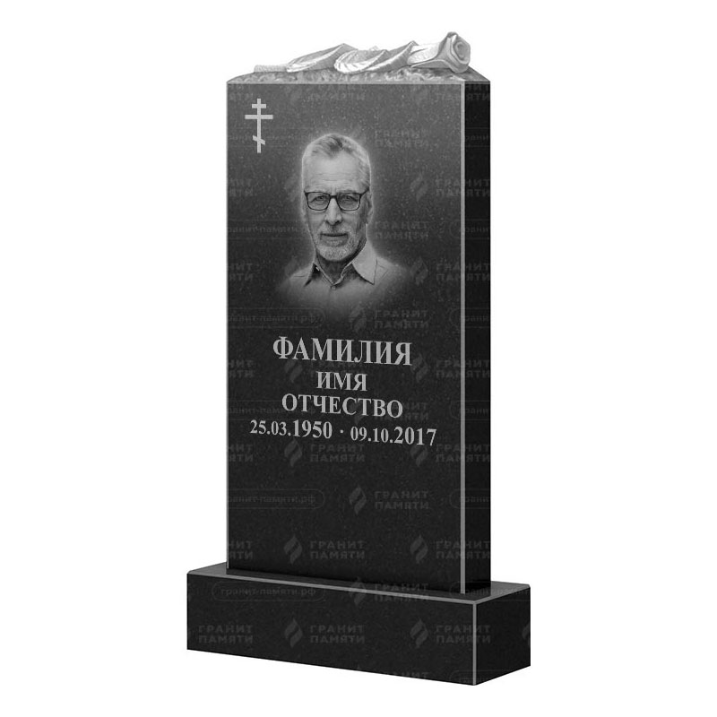 Памятники из гранита с цветами в&nbsp;Бузулуке | Гранитный памятник ФГ-105