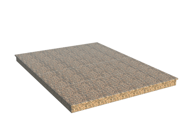 Площадки на могилу в&nbsp;Бузулуке | Площадка с вертикальной (10 см) облицовкой Южно-султаевским гранитом