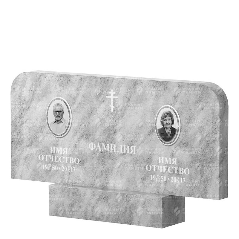 Памятники из мрамора в&nbsp;Бузулуке | Двойной мраморный памятник ФМ-254