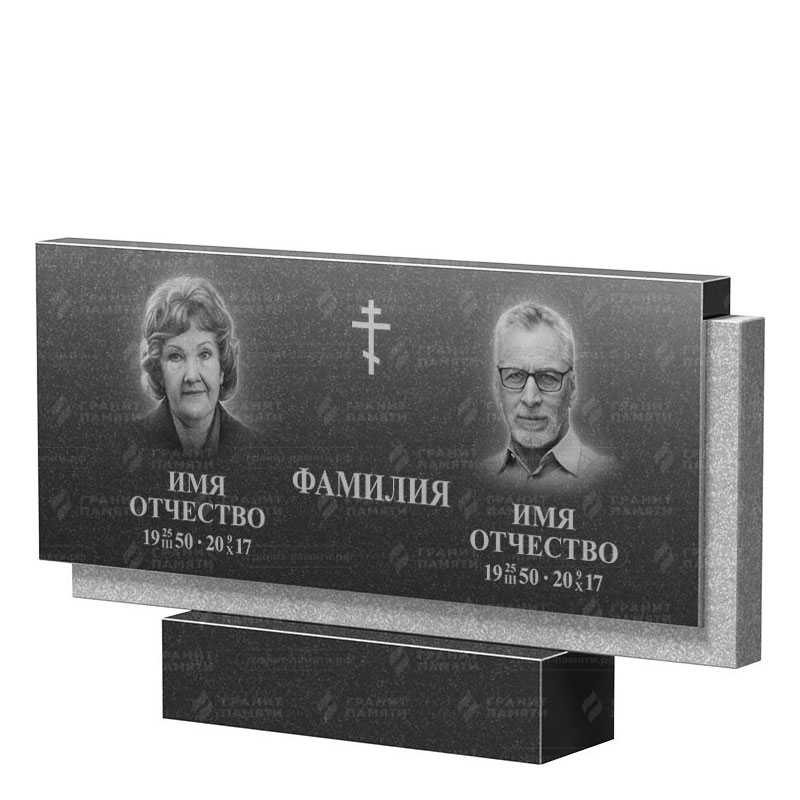 Памятники из гранита двойные в&nbsp;Бузулуке | Двойной гранитный памятник ФГ-132