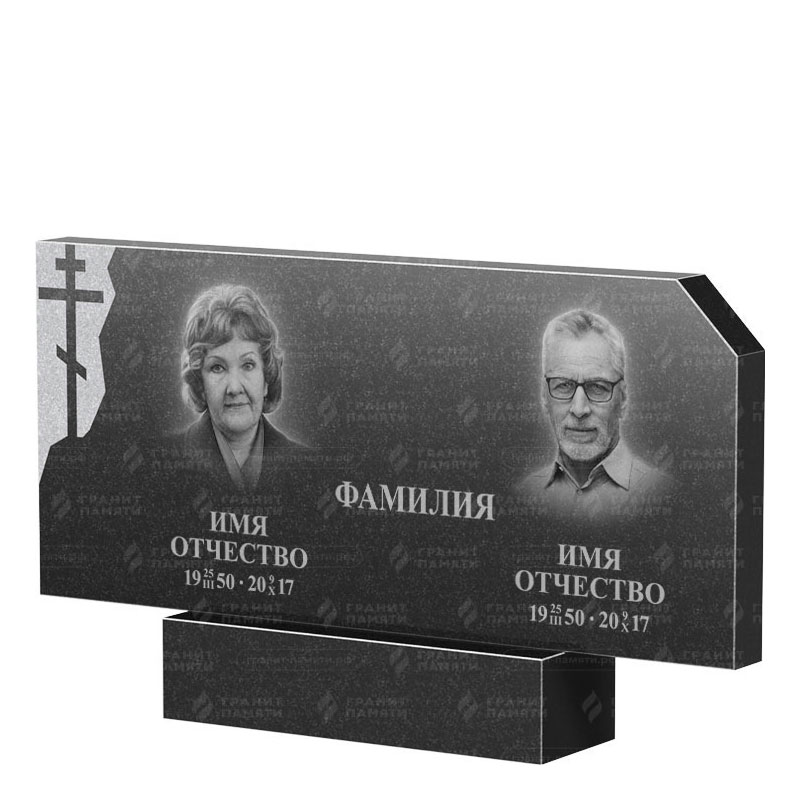Памятники из гранита двойные в&nbsp;Бузулуке | Двойной гранитный памятник ФГ-134
