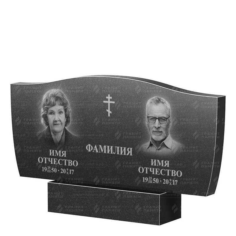 Памятники из гранита двойные в&nbsp;Бузулуке | Двойной гранитный памятник ФГ-258