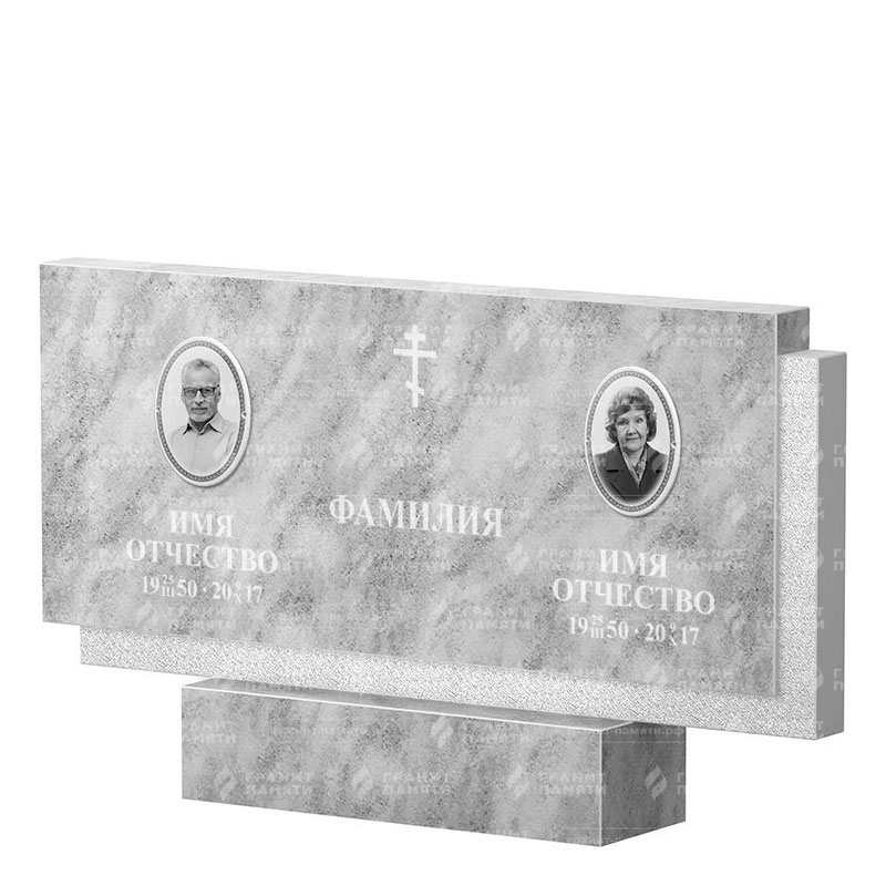 Памятники из мрамора в&nbsp;Бузулуке | Двойной мраморный памятник ФМ-132