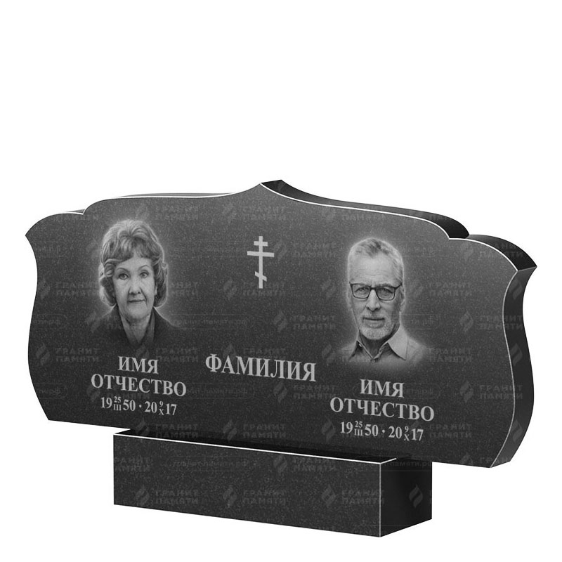 Памятники из гранита двойные в&nbsp;Бузулуке | Двойной гранитный памятник ФГ-130
